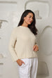 Hand Knit Style Jumper - Ivory
