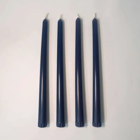 Beeswax Taper Candle Set of 4 - Berry Blue / 25cm