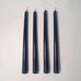 Beeswax Taper Candle Set of 4 - Berry Blue / 25cm