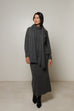 Alpaca Knit Skirt - Charcoal