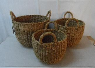 Cup Shaped Seagrass Basket - Medium