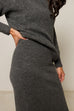 Alpaca Knit Skirt - Charcoal