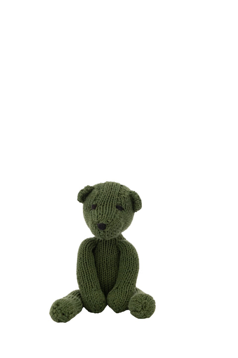 Organic Cotton Ditsy Bear - Moss