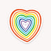 Rainbow Heart Waterproof Vinyl Sticker