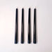 Beeswax Taper Candle Set of 4 - Ebony Black / 25cm