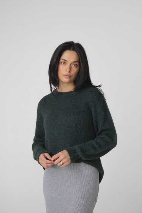 Maha Suri Alpaca Jumper - Forest