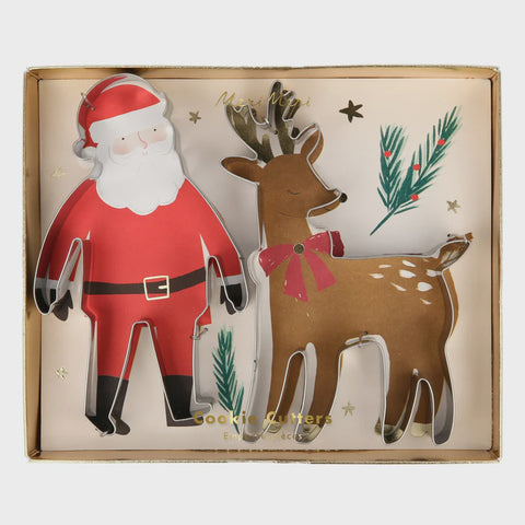 Christmas Cookie Cutters - Santa & Reindeer