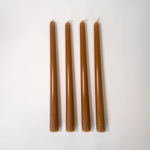 Beeswax Taper Candle Set of 4 - Mocha Dream / 25cm