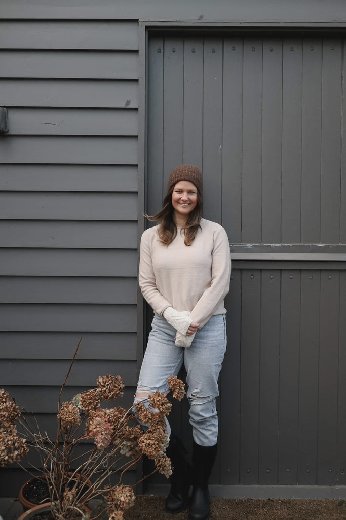 Rollo Long Sleeve Knit Top - Latte