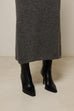 Alpaca Knit Skirt - Charcoal