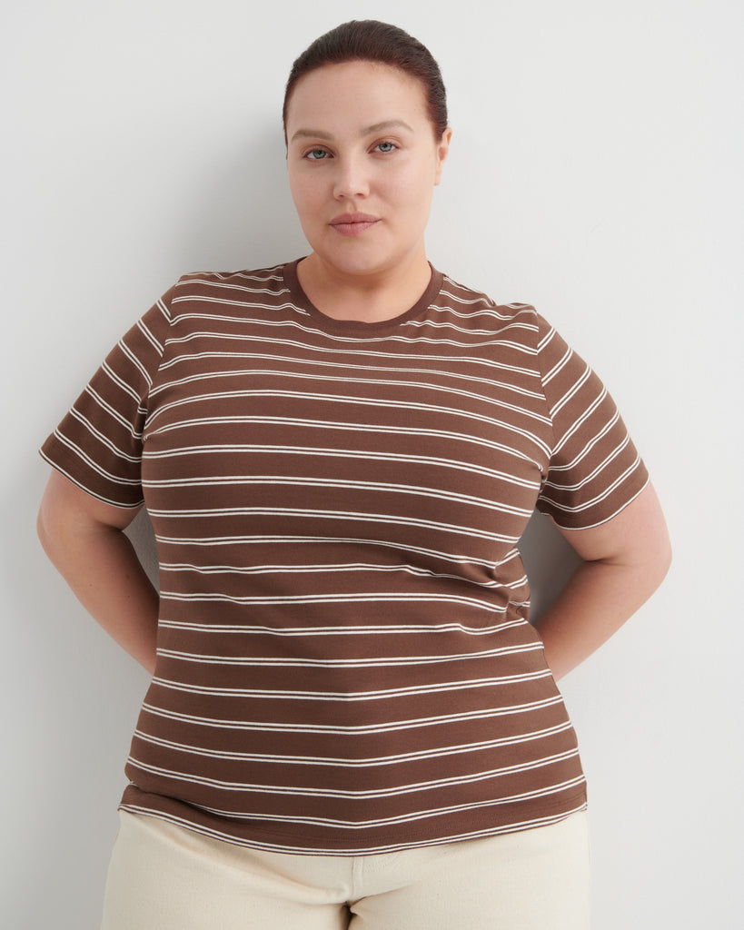 Classic Tee - Brown Stripe