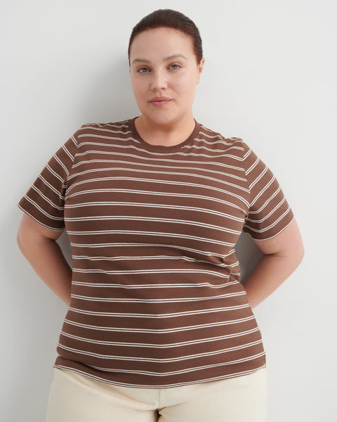 Classic Tee - Brown Stripe