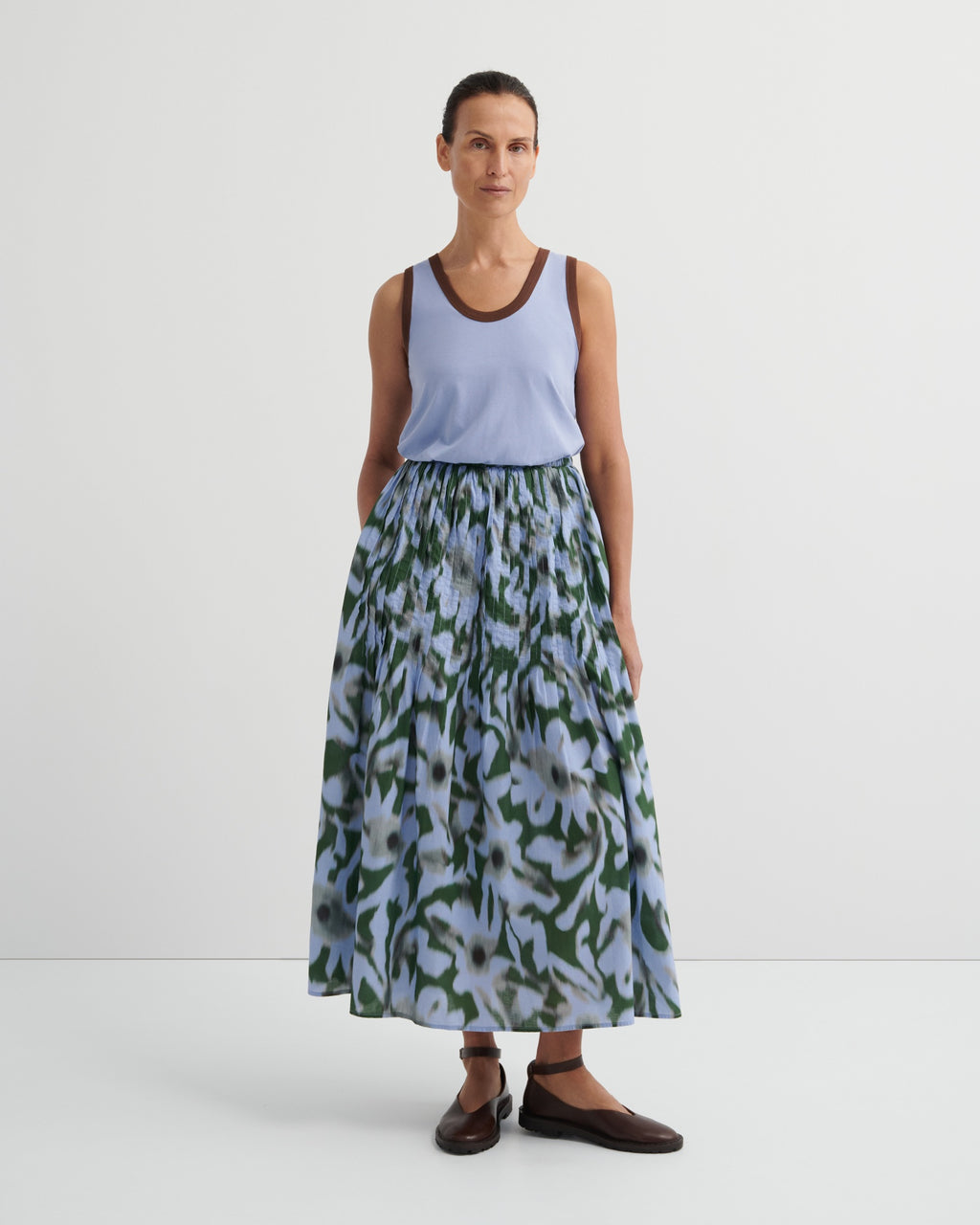 Poet Skirt - Misty Floral
