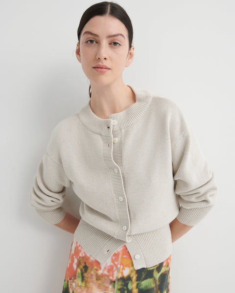 Silhouette Cardigan - Oat Melange
