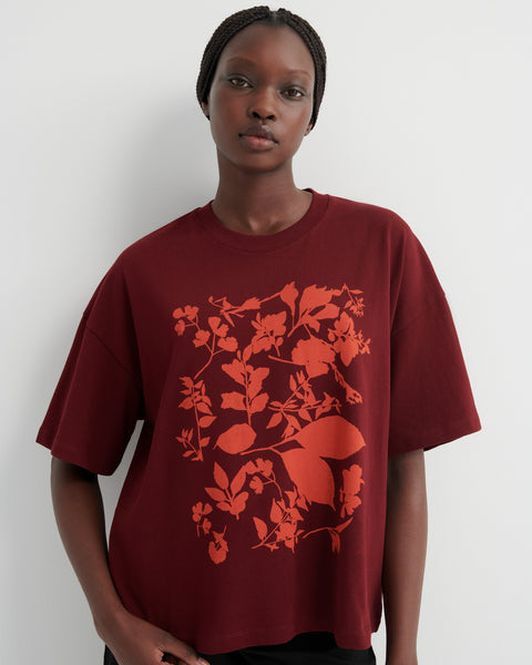 Stencil Tee - Maroon