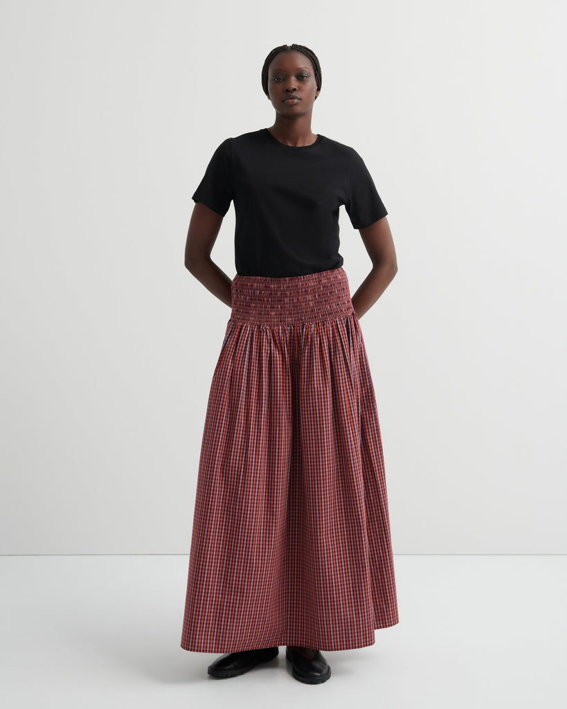 Weaver Skirt - Maroon Check