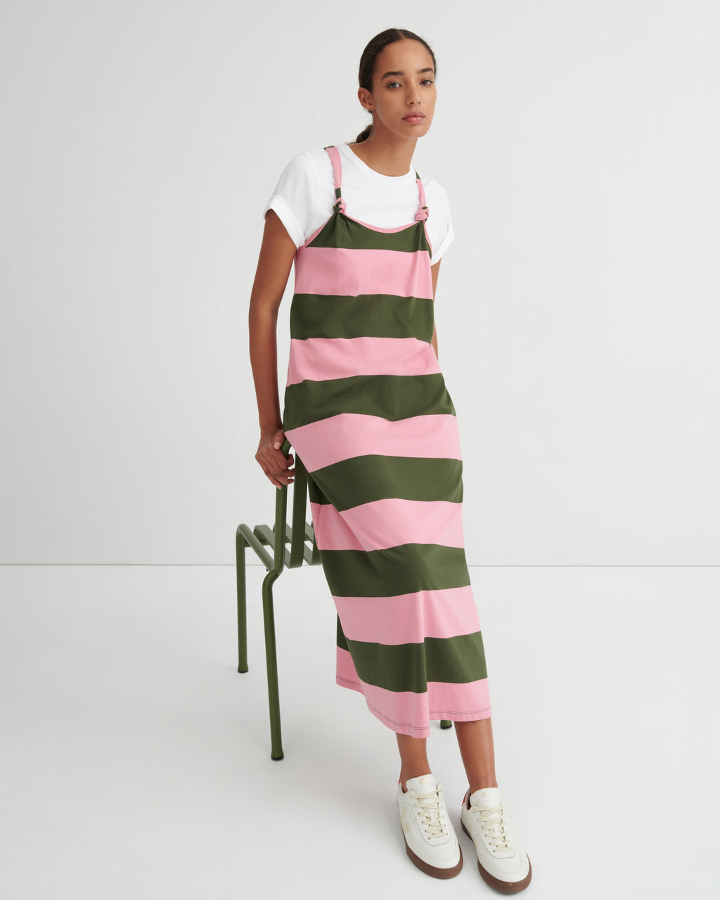 Motto Dress - Begonia Stripe