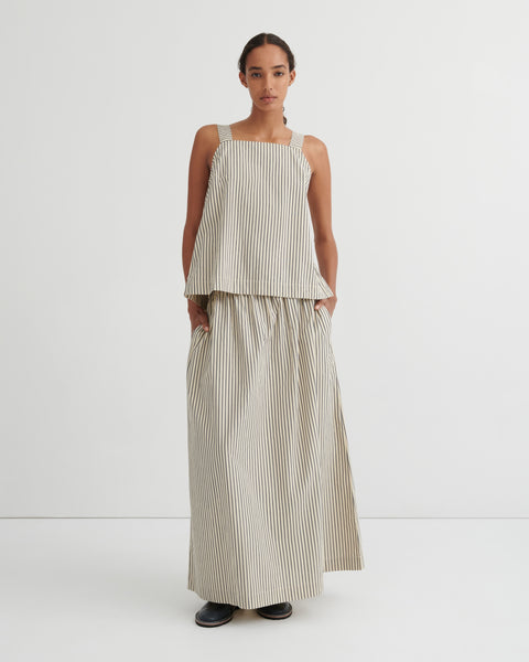 Elle Top - Ecru Stripe