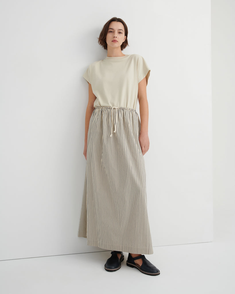 Linear Skirt - Ecru Stripe