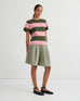Classic Tee - Begonia Stripe