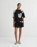 Oversized Boxy Tee - Monochrome Floral