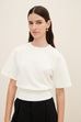 Boxy Rib Tee - White