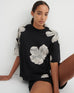 Oversized Boxy Tee - Monochrome Floral