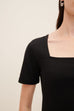 Square Neck Tee - Black