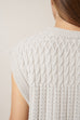 Aran Vest - Oat Melange