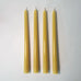 Beeswax Taper Candle Set of 4 - Moonlit Yellow / 25cm