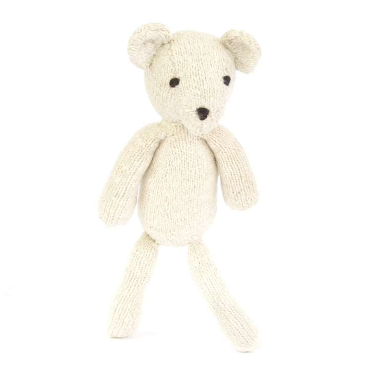 Wool Ditsy Toy Bear - Large - Cream