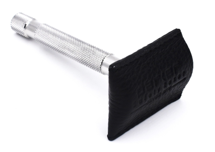 Parker Double Edge Safety Razor Leather Travel Cover - Black