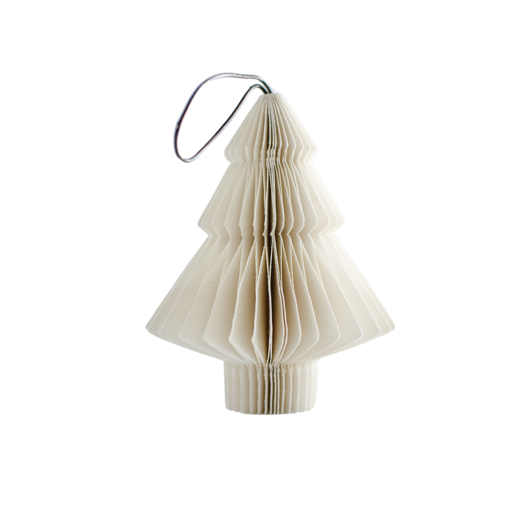 Paper Tree Ornament - White