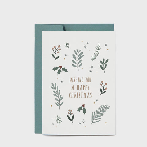 Wishing You A Happy Christmas Greeting Card