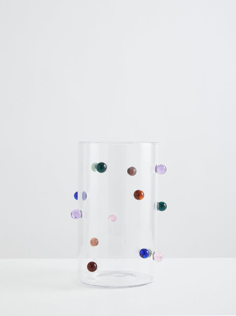 Pomponette Vase - Clear Multi