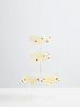 2 Pomponette Champagne Coupes - Clear & Multi