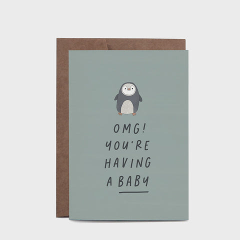 OMG BABY Greeting Card
