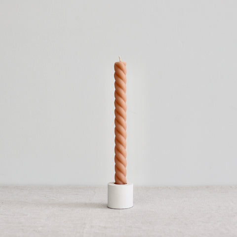 Twist Candlestick (2 Pack) - Peach