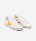 V12 Leather - White/Ouro