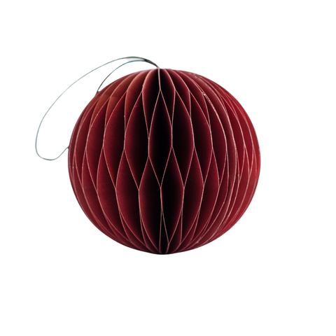Paper Sphere Ornament - Classic Red
