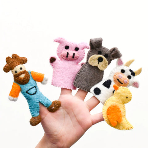 Finger Puppet Set - Old MacDonald Farm Animals