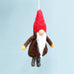 Christmas Ornament - Hanging Gnome / Dark Brown Robe