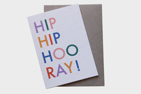 Hip Hip Hooray Plantable Card